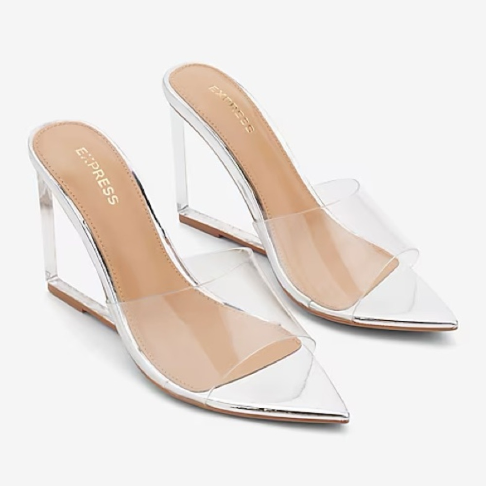 Express Silver Women's Heels